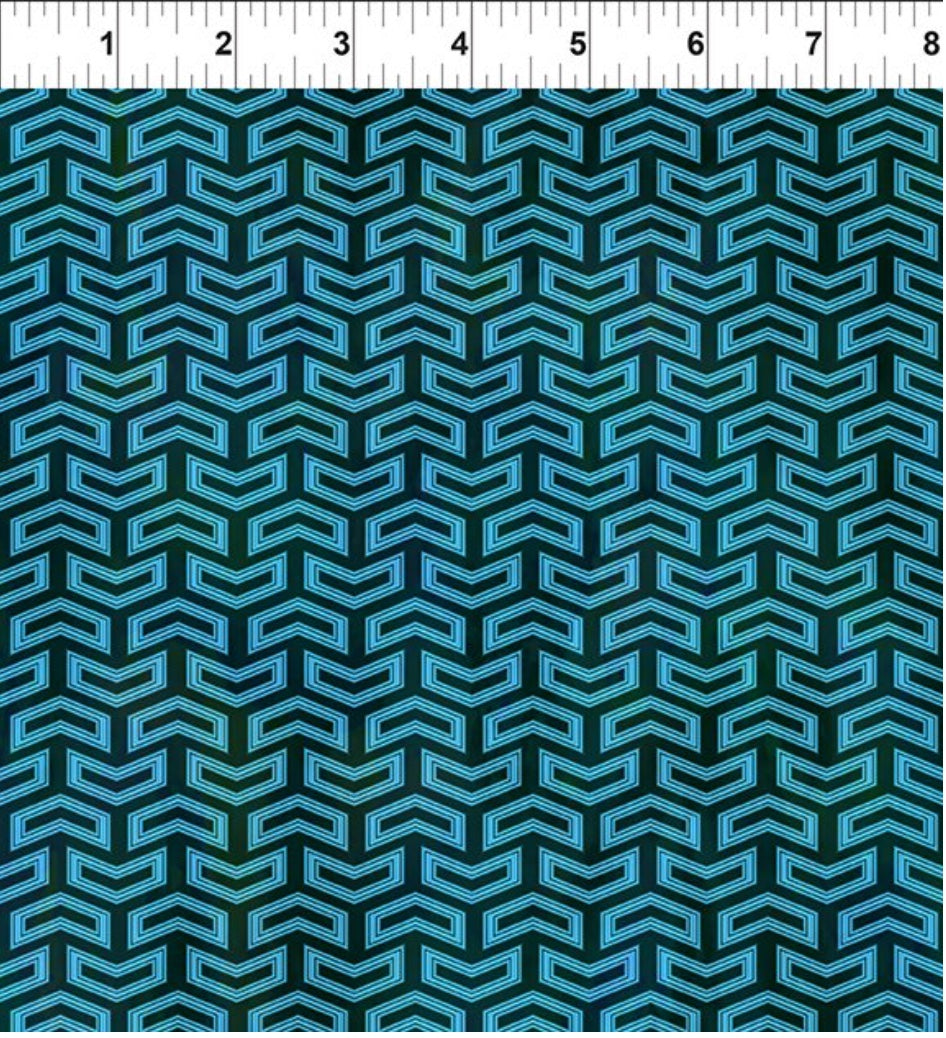 Sci-Fi Ocean Chevron 3-yard cut