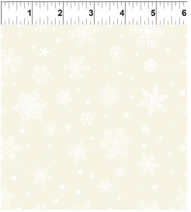 Winter Blooms Cream Snowflakes 3-yard cut