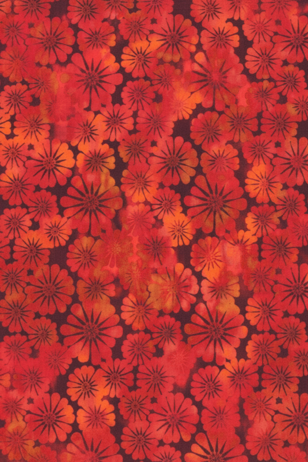 Sunshine Red Daisies 3 Yard Cut Fabric – by Jason Yenter for In The Beginning Fabrics