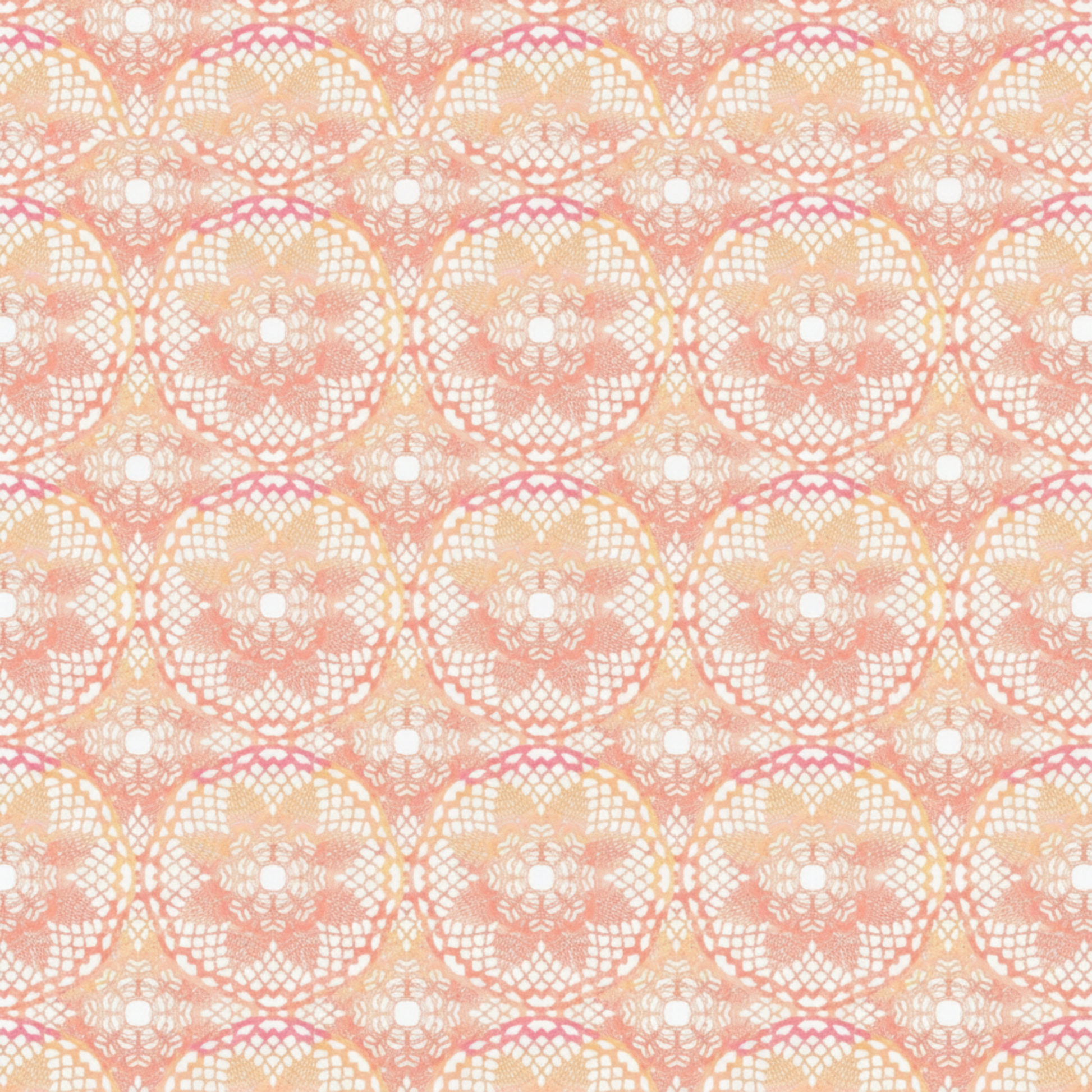 Coral lace motif pattern on premium 100% cotton quilting fabric
