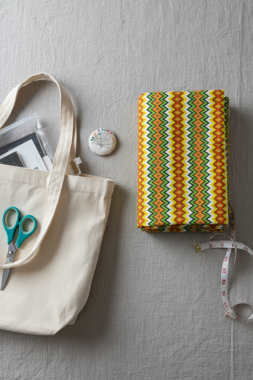 Jungle Friends Multi Stripe premium quilting cotton texture and weave detail