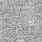 Writing on the Wall Well Worded White close-up — grey hatched background with white word art typography by FreeSpirit Fabrics