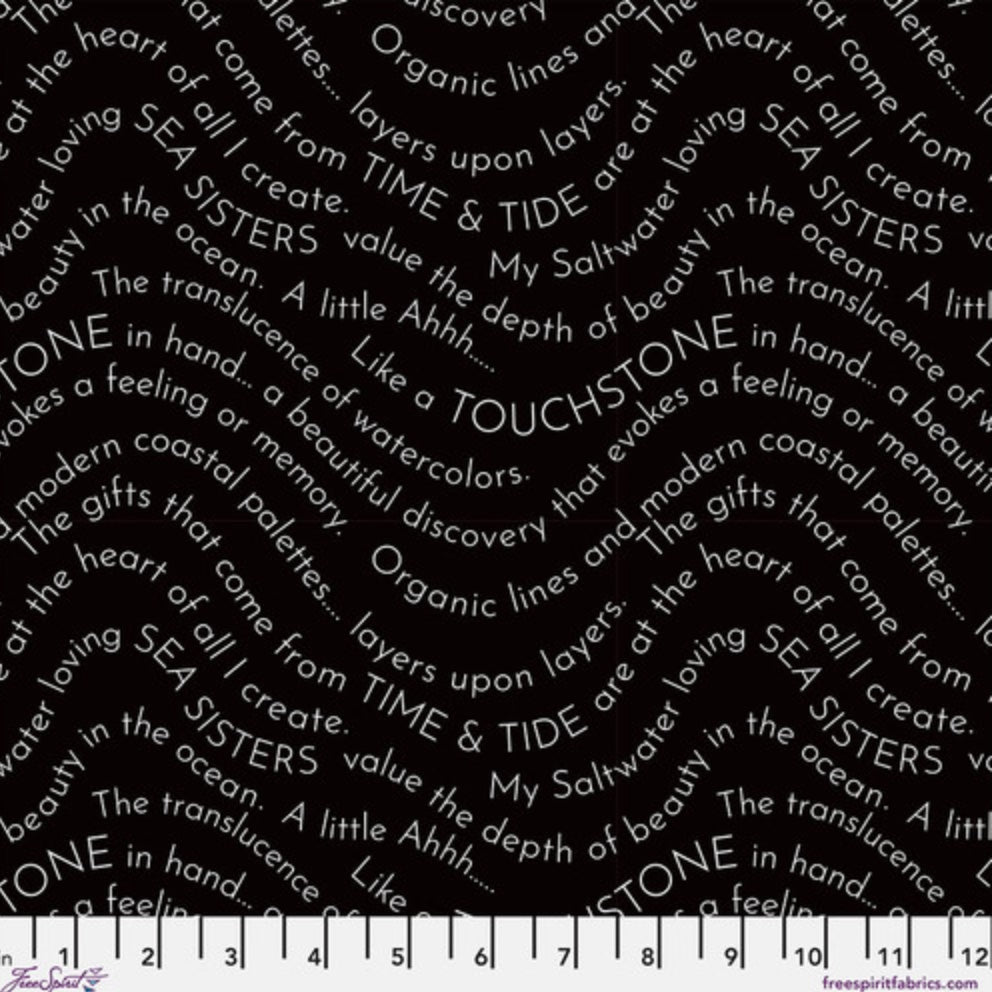 Writing on the Wall - Script - Black – fabric – colorful textile design