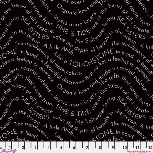 Writing on the Wall - Script - Black – fabric – colorful textile design