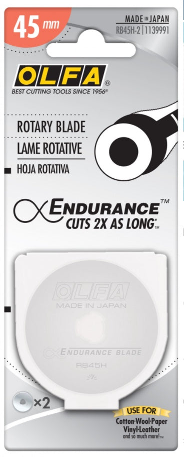 OLFA Endurance Rotary Replacement Blade (pack of 2)