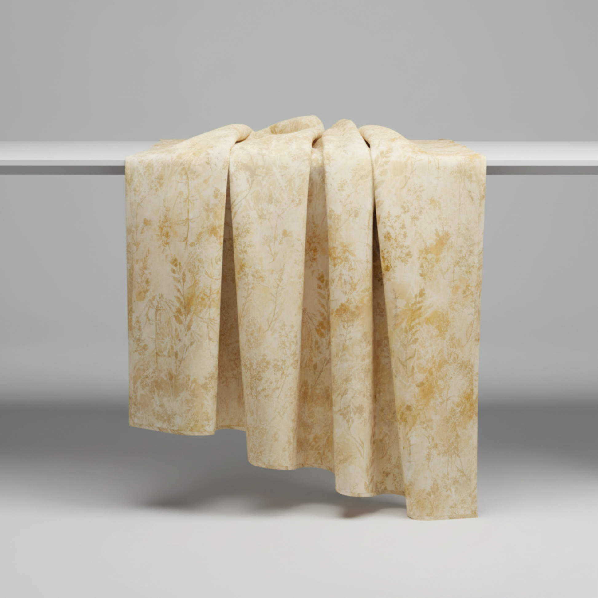 Reflections of Autumn II Twigs fabric draped to show natural movement and soft hand of 100% cotton quilting fabric