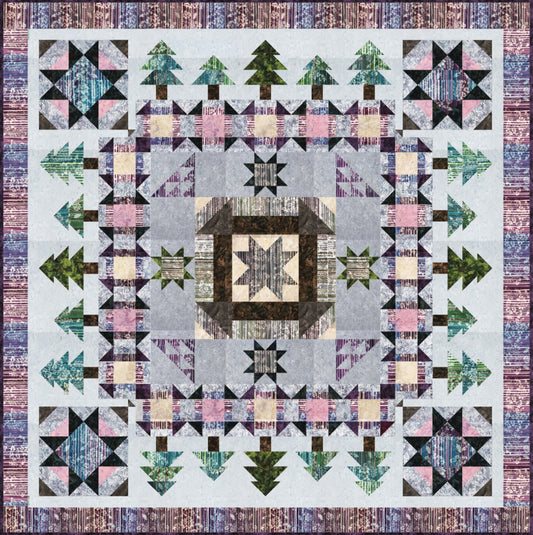 A Walk in the Woods BOM: Month 6 – block of the month – colorful textile design