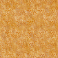 Autumn Celebration Gold Berries quilting cotton — vertical close-up of scattered amber dot clusters in loose triangular formations on a softly mottled golden yellow watercolor ground. Low-contrast tonal blender for fall quilts and Thanksgiving projects. 100% cotton, 43–44" wide.