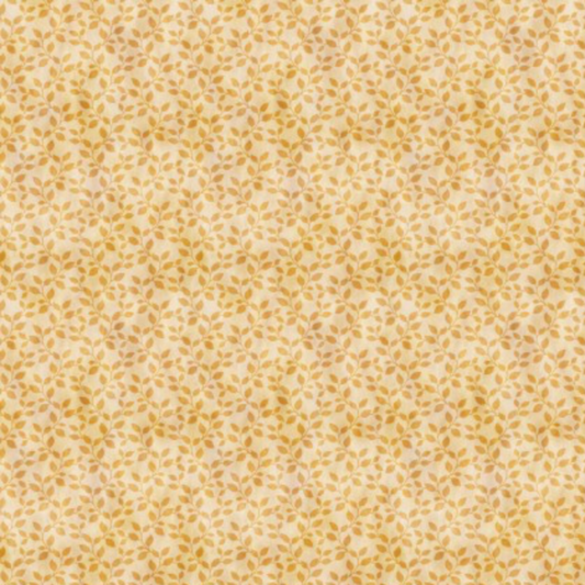 Autumn Celebration Gold Vines quilting cotton fabric with delicate golden vine pattern – fall blender fabric.