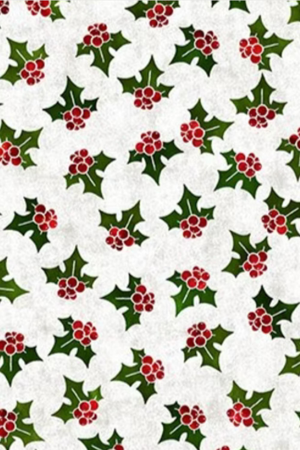 NYSNO New Snow White Holly Fabric – by Jason Yenter for In The Beginning Fabrics