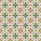 NYSNO New Snow Multicolor Garland quilting cotton by Jason Yenter for In The Beginning Fabrics — close-up flat lay showing dense symmetrical medallion allover with pine cone motifs, crimson red flowers, and olive green leaf sprays in forest green, red, and gold on a crisp white ground. 100% cotton, 43–44" wide.