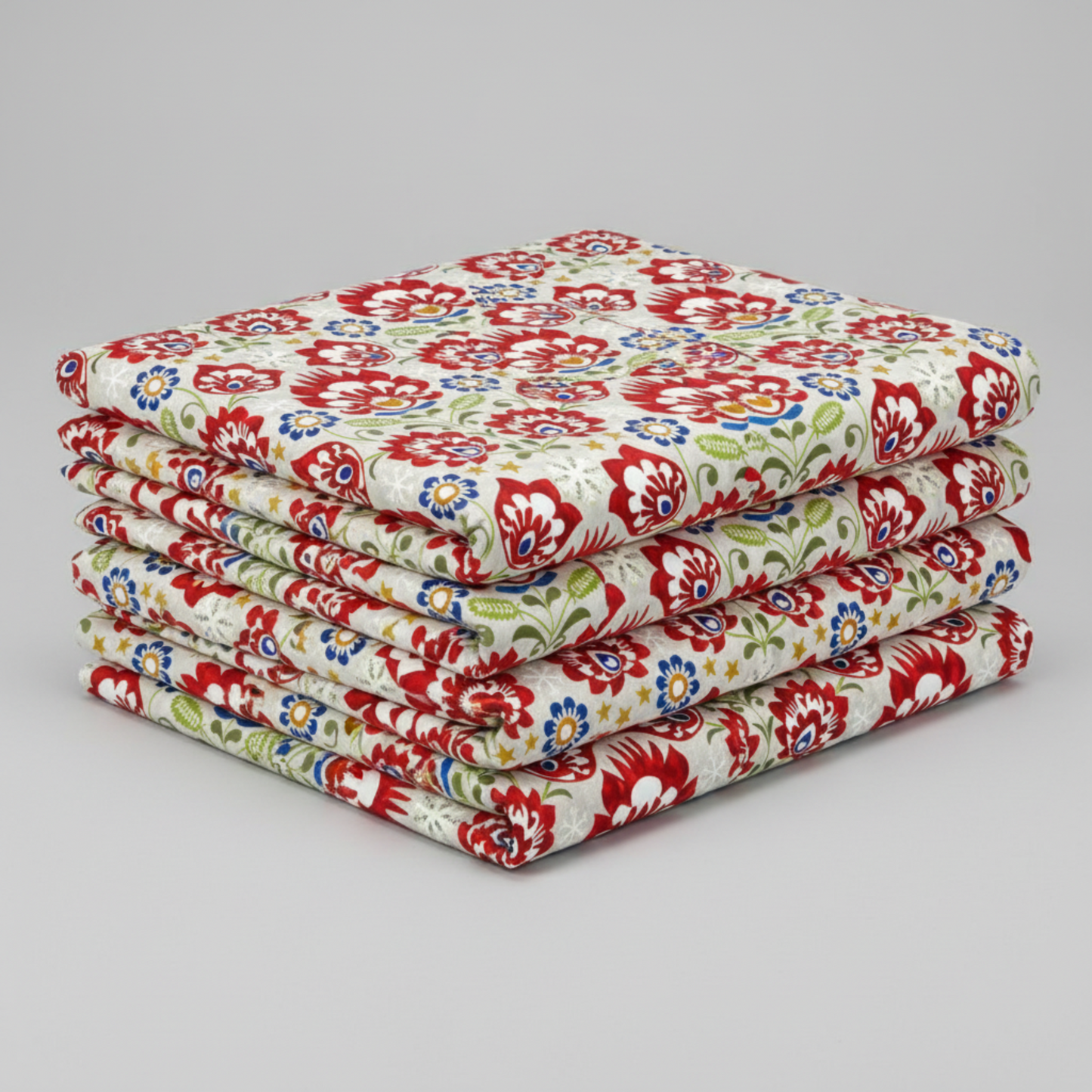 NYSNO Multicolor Floral quilting cotton showing detailed multicolor blooms in festive colors