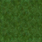 Winter Solstice II Green Snow Swirl quilting cotton fabric with elegant tonal green swirl pattern on green background