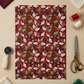 Winter Solstice II Red Poinsettia Metallic quilting cotton styled with quilting notions – winter sewing inspiration