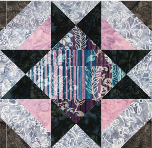 A Walk in the Woods BOM: Month 5 – block of the month – colorful textile design