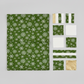 Winter Solstice II Green Snowflakes Metallic