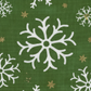 Winter Solstice II Green Snowflakes Metallic