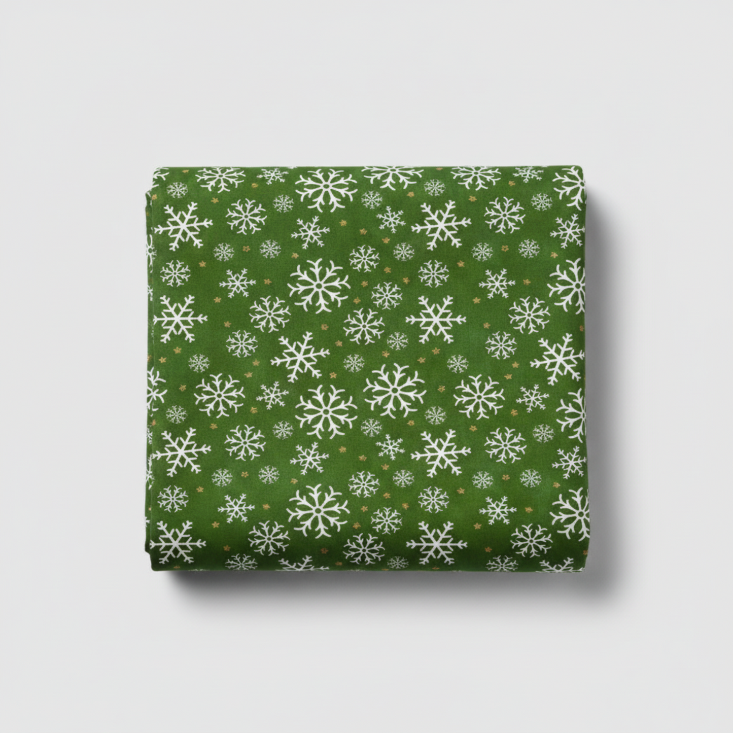 Winter Solstice II Green Snowflakes Metallic