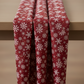 Winter Solstice II Red Snowflakes Metallic quilting cotton styled for quilting project inspiration