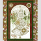 Vertical display of Winter Solstice II Metallic Quilt Panel 36" showing complete design