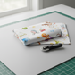On the Go Tossed Multi quilting cotton styled with quilting notions – kids quilt inspiration