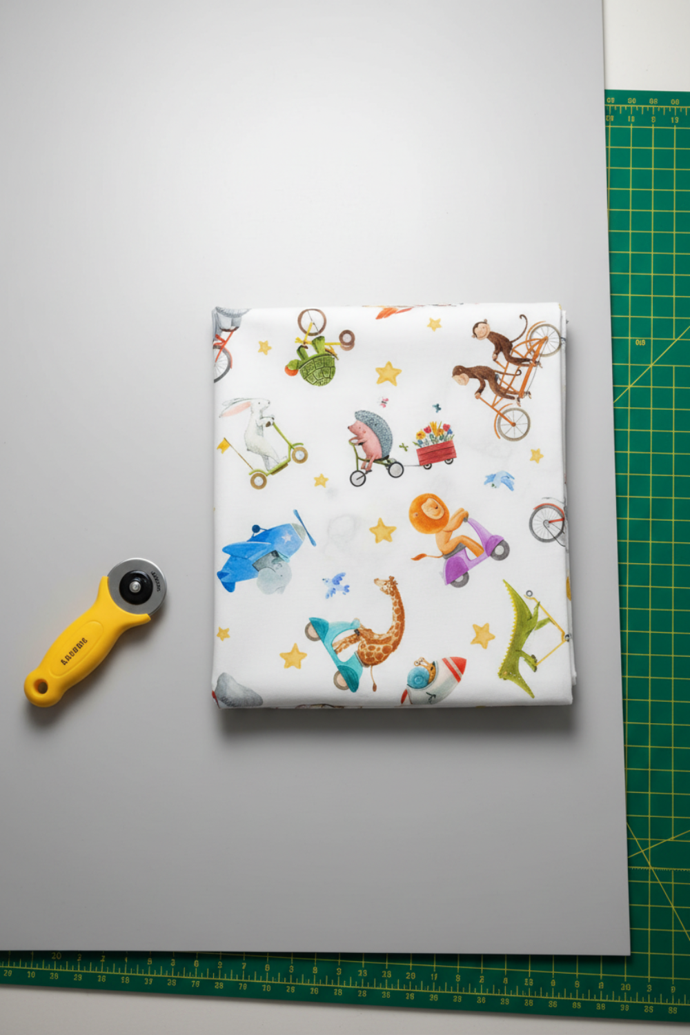On the Go Tossed Multi quilting cotton styled for quilting project inspiration