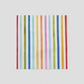On the Go Stripes Multi quilting cotton displayed on cutting surface, colorful striped print ideal for borders and binding.