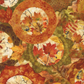 Autumn Celebration Multi Circles quilting cotton fabric – full view of circular medallion design repeat