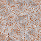 Terrazzo Coastal Path Fabric by Riley Blake Designs, featuring peach and copper pebble-shaped flecks on a mottled light-gray and cream background