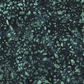 Close-up of Terrazzo Smoky Teal batik fabric by Riley Blake Designs, with soft teal pebble-shaped speckles on a mottled dark navy-teal ground.