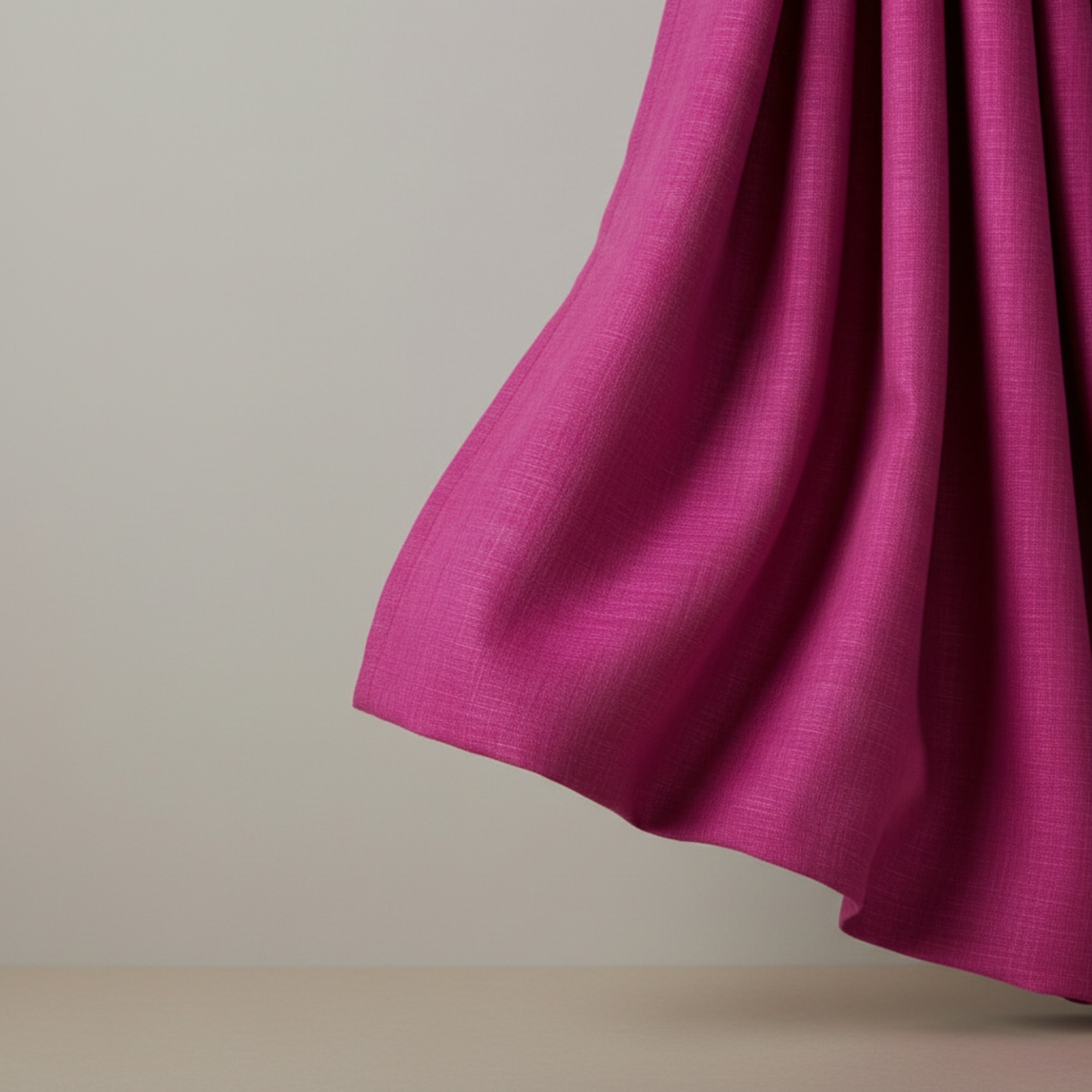Interwoven Hot Pink quilting cotton showing fabric body and drape quality