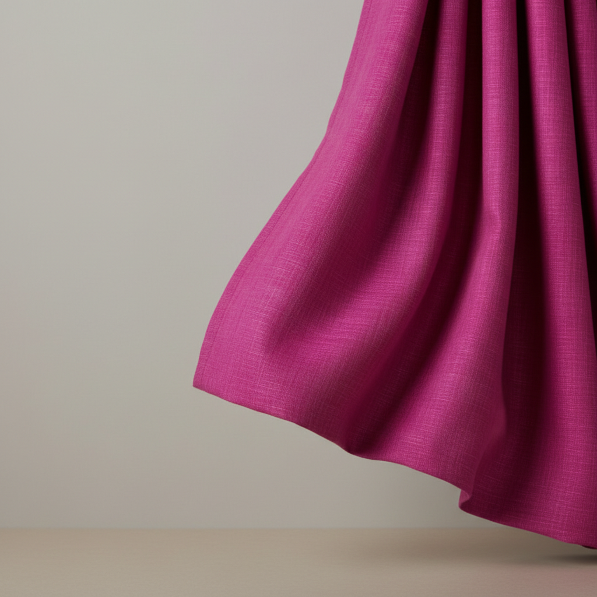 Interwoven Hot Pink quilting cotton showing fabric body and drape quality
