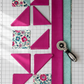 Interwoven Hot Pink quilting cotton with coordinating Interwoven collection fabrics – modern geometric inspiration
