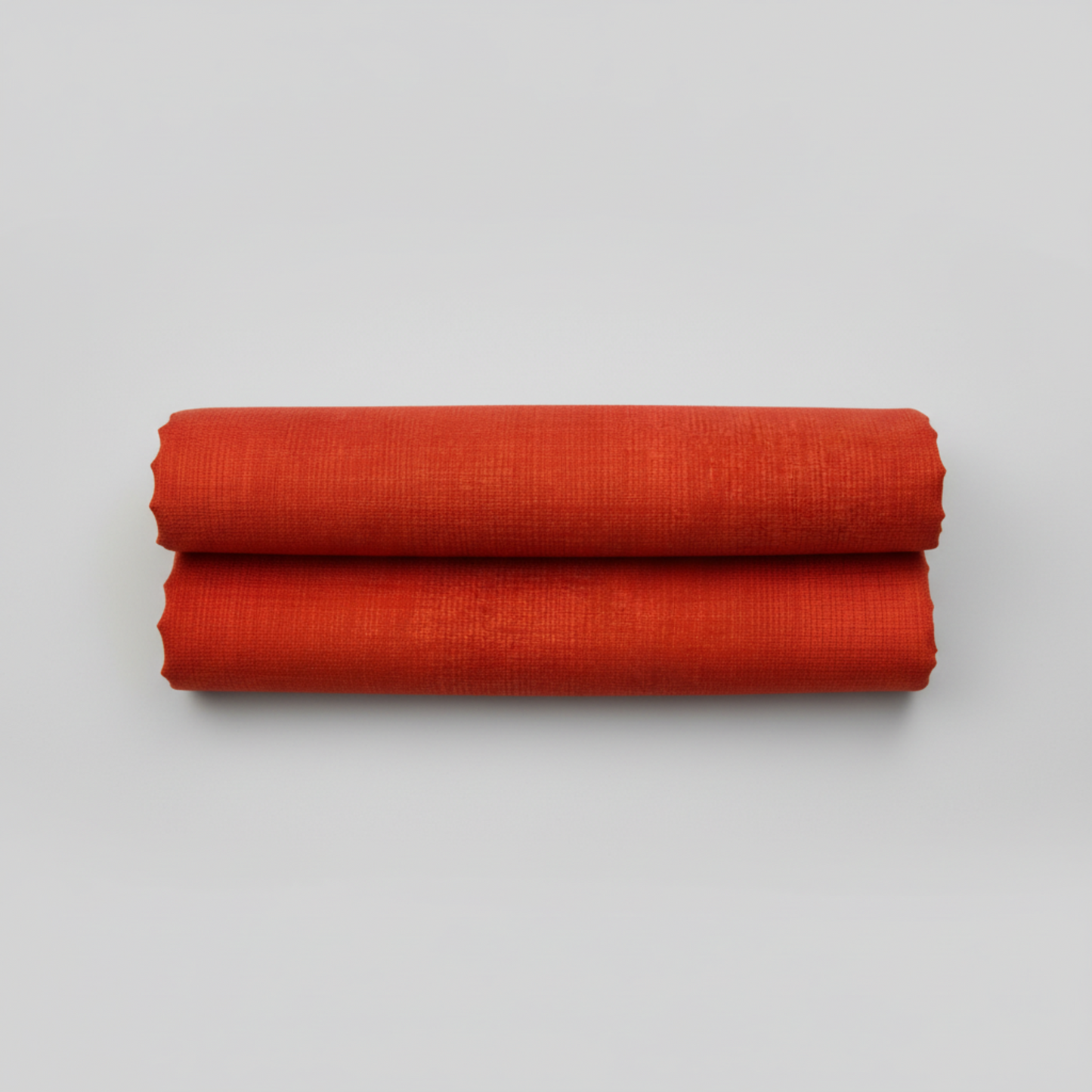 Interwoven Tomato quilting cotton fabric by Jason Yenter showing vibrant tomato red geometric woven pattern