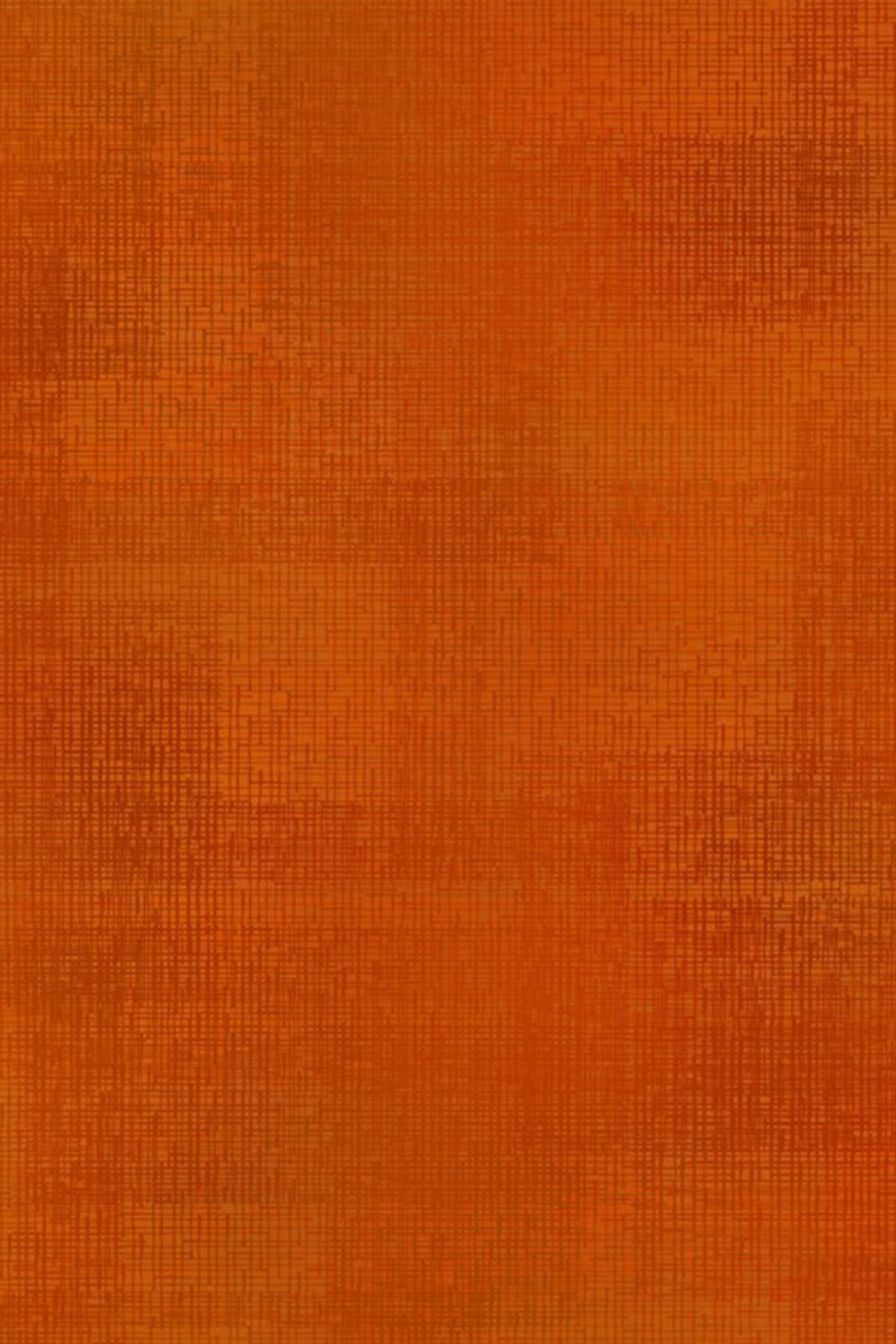 Interwoven Pumpkin Fabric by Jason Yenter for In The Beginning Fabrics — close-up of fine crosshatch texture print showing warm harvest orange tonal depth with subtle burnt sienna tonal variation. 100% cotton, 43–44" wide.