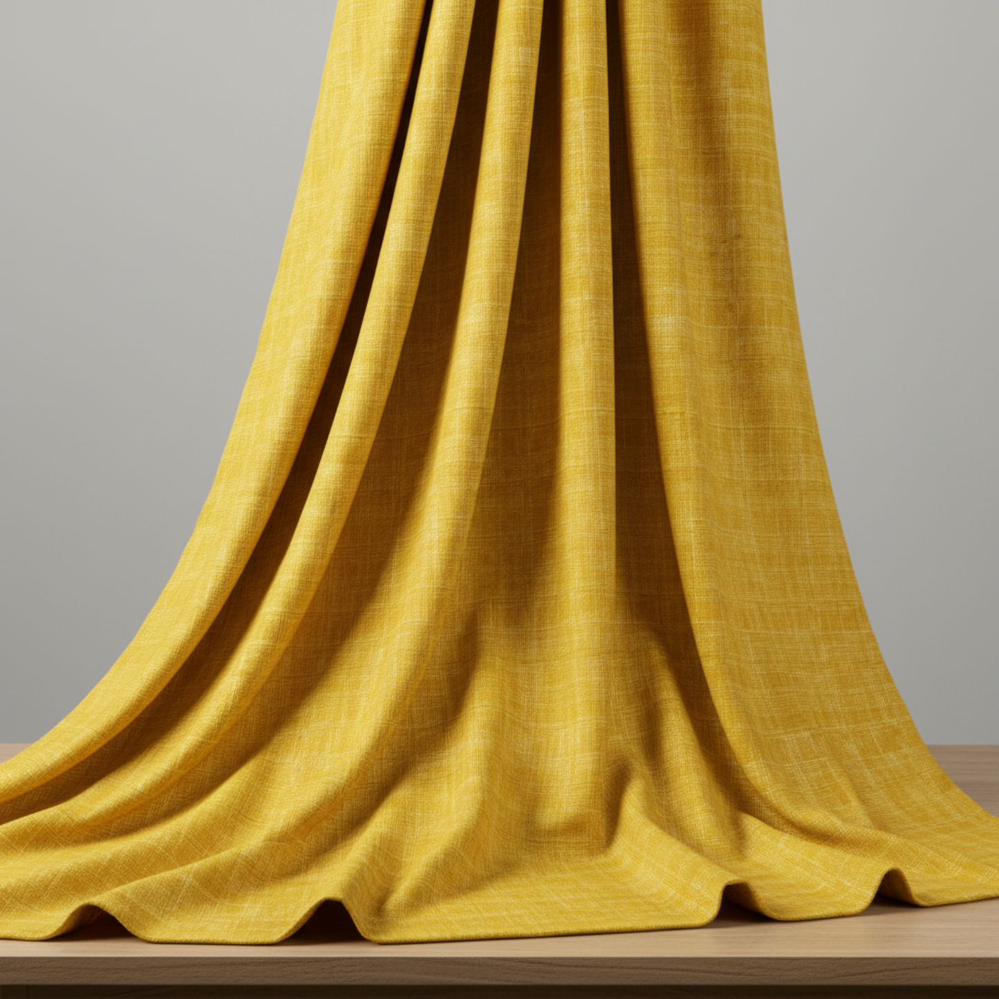 Interwoven Yellow quilting cotton showing fabric body and drape quality