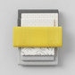 Interwoven Yellow quilting cotton detail showing intersecting lines and vibrant yellow tones in geometric woven pattern