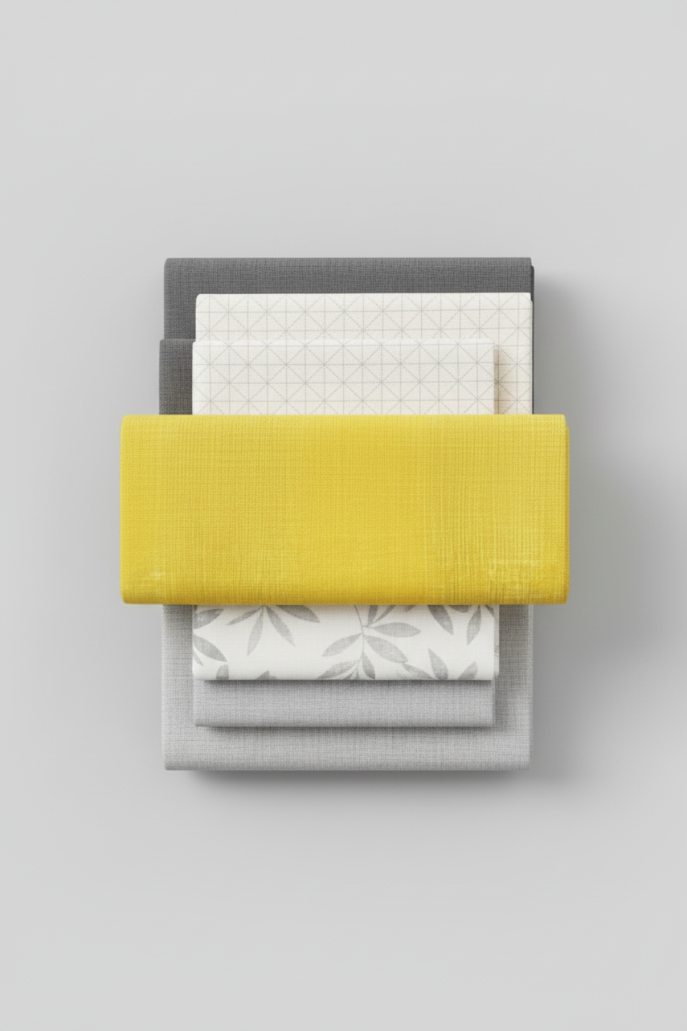 Interwoven Yellow quilting cotton detail showing intersecting lines and vibrant yellow tones in geometric woven pattern