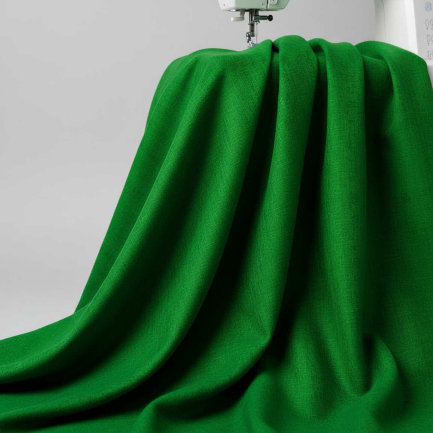 Interwoven Dark Green quilting cotton showing fabric body and drape quality