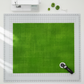 Interwoven Green quilting cotton fabric by Jason Yenter showing vibrant bold green geometric woven pattern