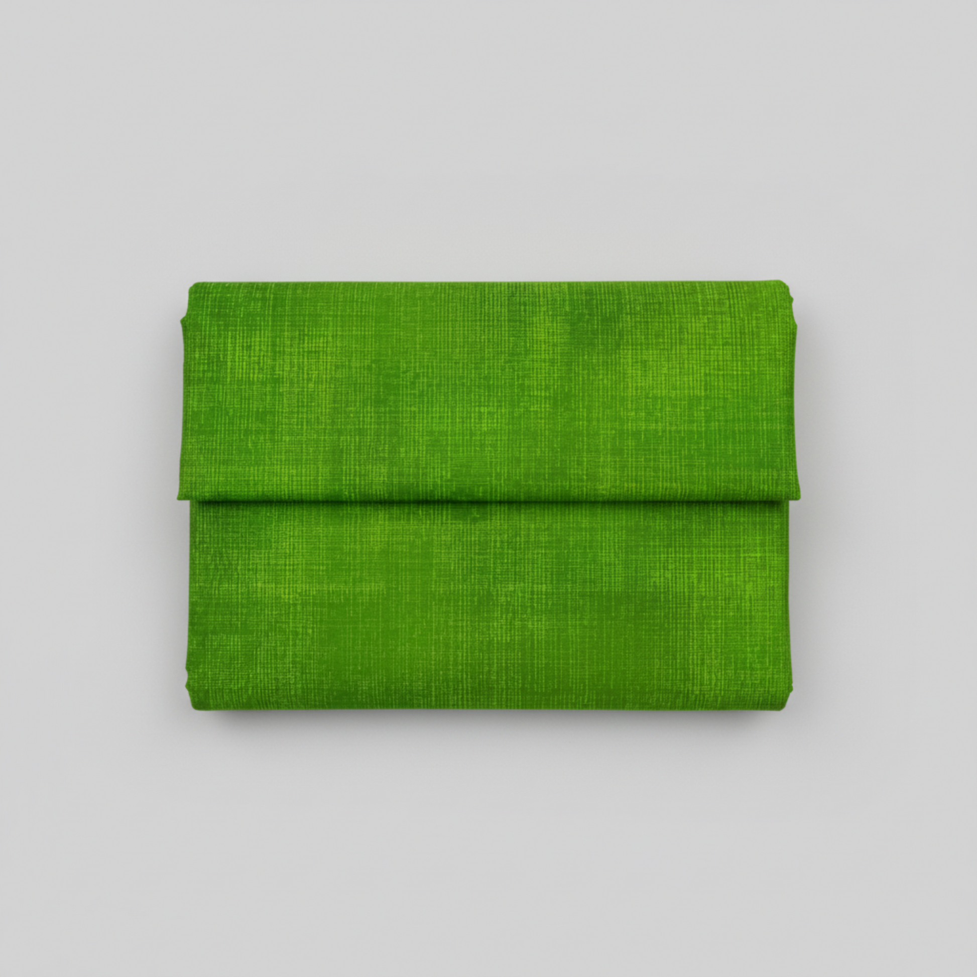 Interwoven Green quilting cotton showing fabric texture and geometric pattern detail