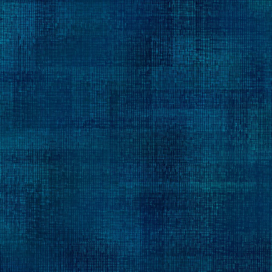 Interwoven Dark Teal quilting cotton fabric by Jason Yenter – premium 100% cotton showing deep dark teal blue-green geometric pattern