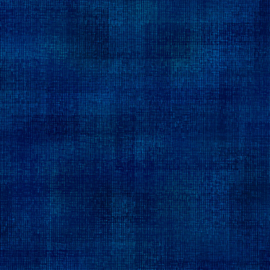 Interwoven Indigo quilting cotton fabric by Jason Yenter – premium 100% cotton showing deep indigo blue geometric pattern