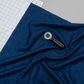 Interwoven Indigo quilting cotton fabric by Jason Yenter showing deep indigo blue geometric woven pattern