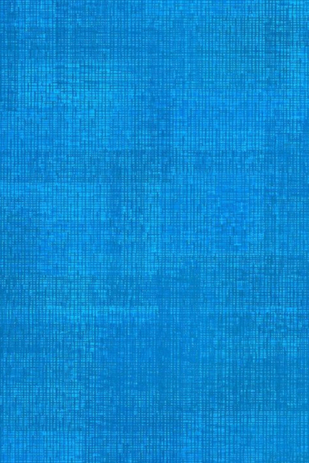 Interwoven Ocean Fabric by Jason Yenter for In The Beginning Fabrics — fat quarter in deep saturated ocean blue crosshatch tonal, portrait format. Fine linen-like crosshatch texture with cerulean to cobalt tonal shifts. 100% cotton, 43–44" wide.