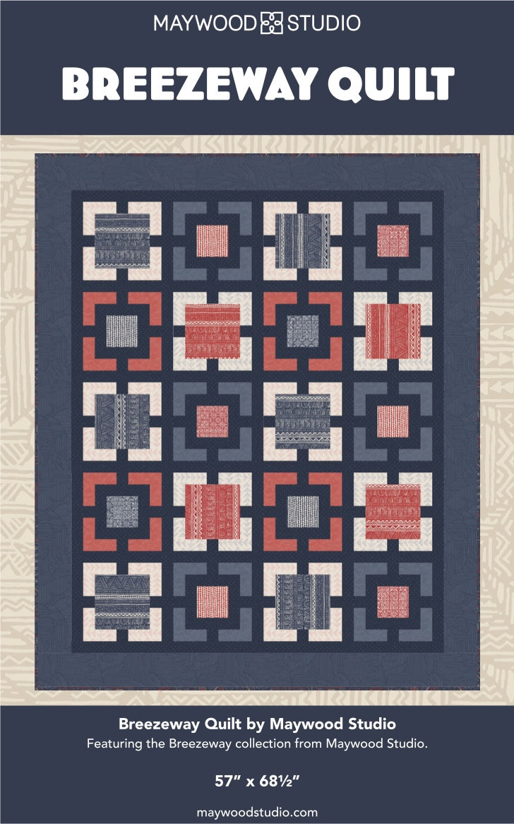 Breezeway by Maywood Studio Collection - Red/Cream Textured Palms
