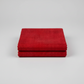 Interwoven Red quilting cotton showing fabric body and drape quality