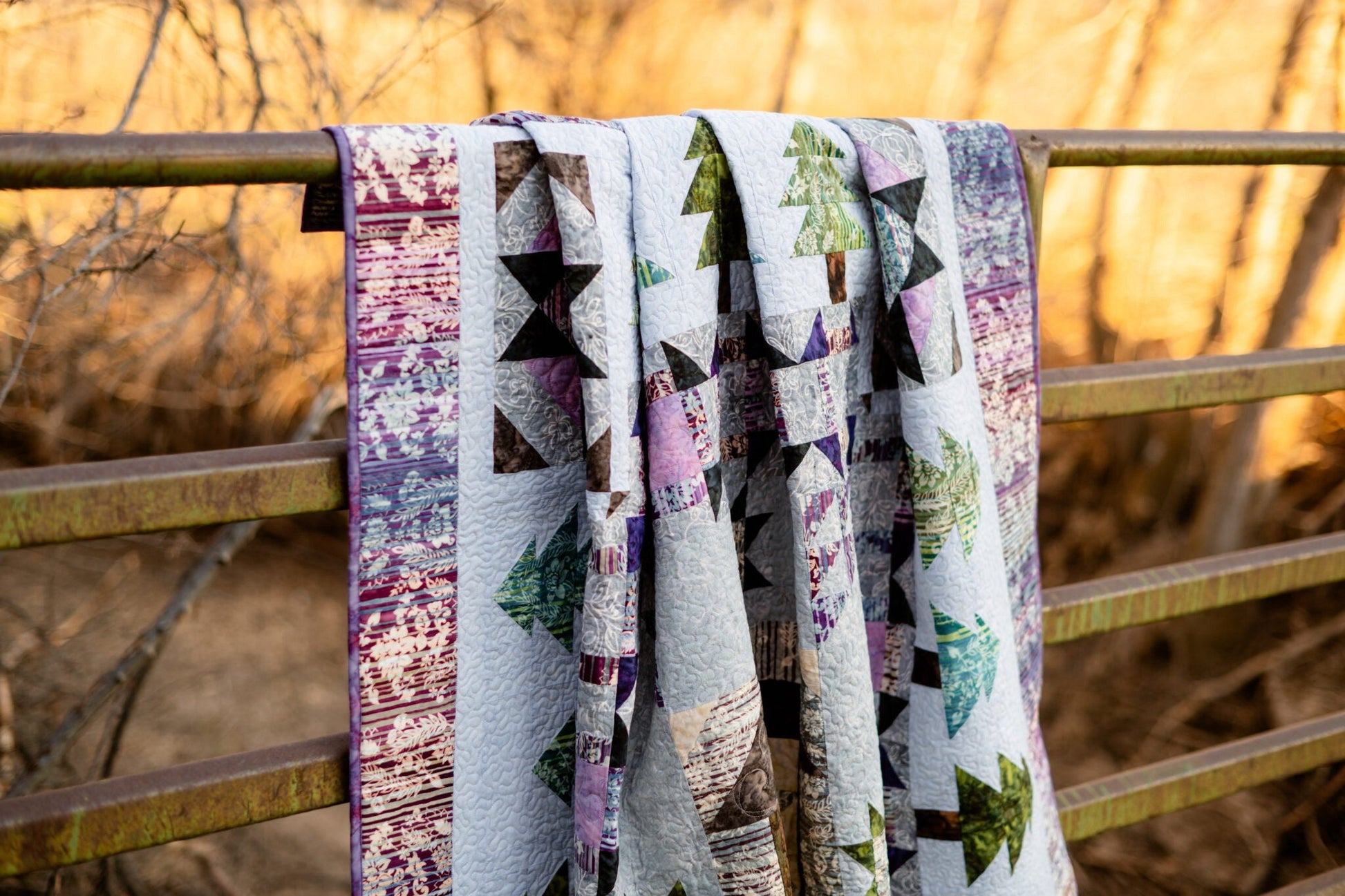 A Walk in the Woods BOM: Month 6 – block of the month – colorful textile design