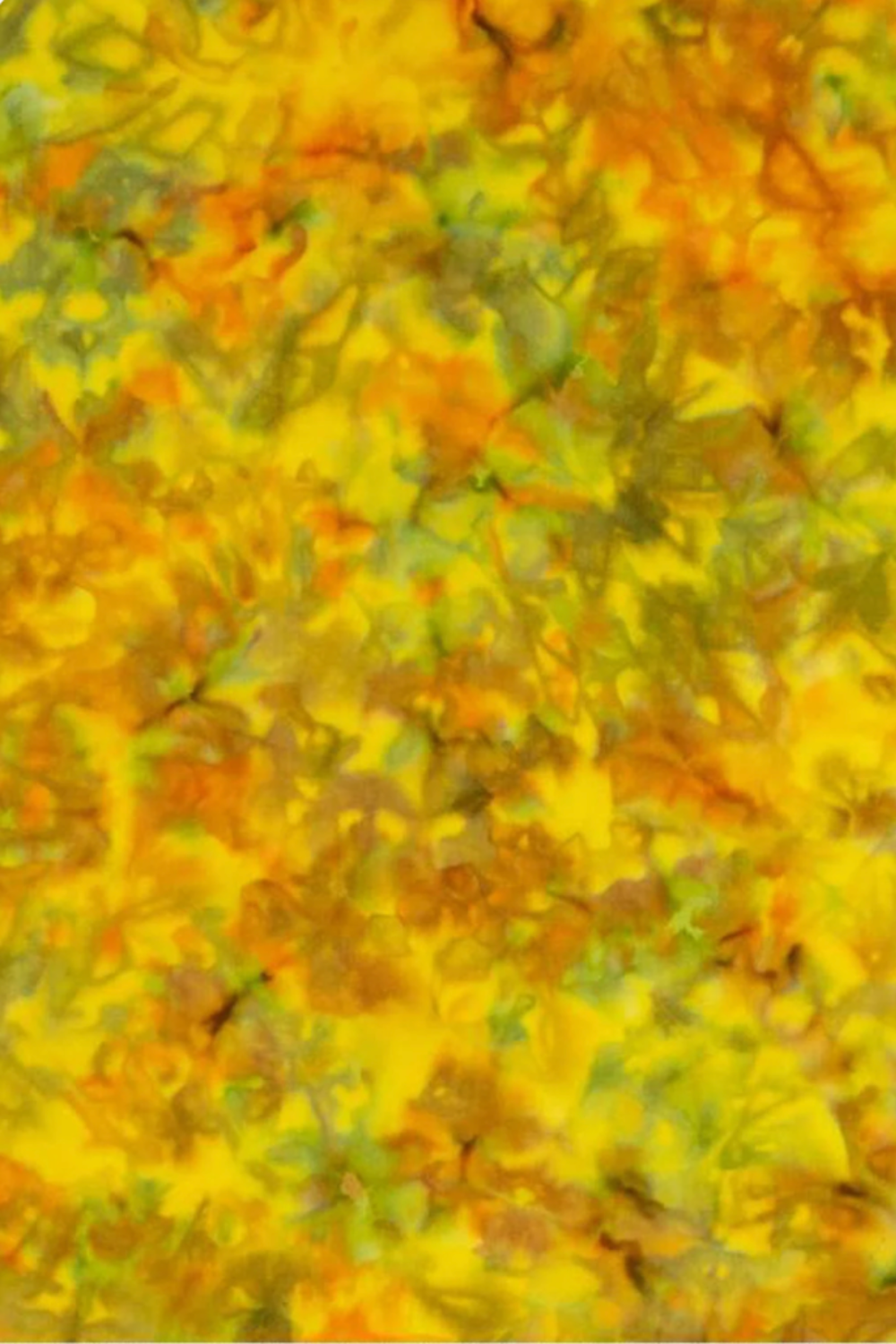 Expressions Batiks Hand-Dyes Yellow Orange Multi III fabric by Riley Blake Designs – vivid multicolor hand-dyed batik with golden yellow, warm orange, chartreuse green, olive, and amber, a painterly warm focal blender perfect for nature-inspired, scrappy, and autumn-toned quilts, 100% cotton batik, 43–44" wide