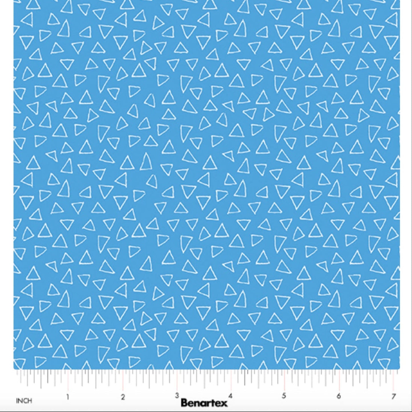 Safari Fun – Floating Triangles – Blue – fabric – colorful textile design